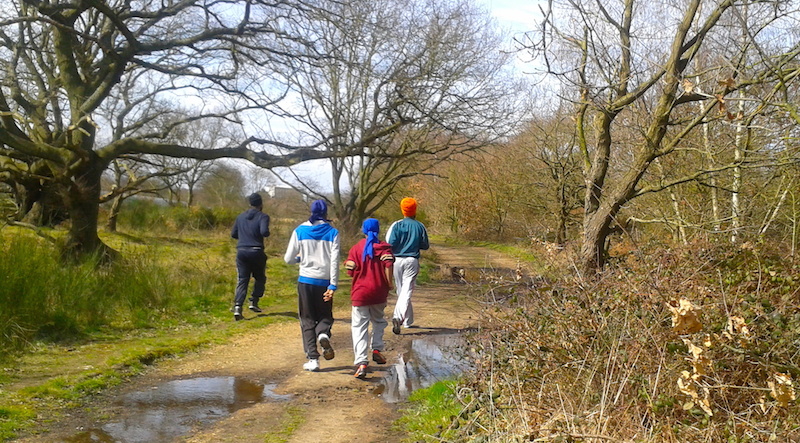 The view from the back on a Sunday morning run